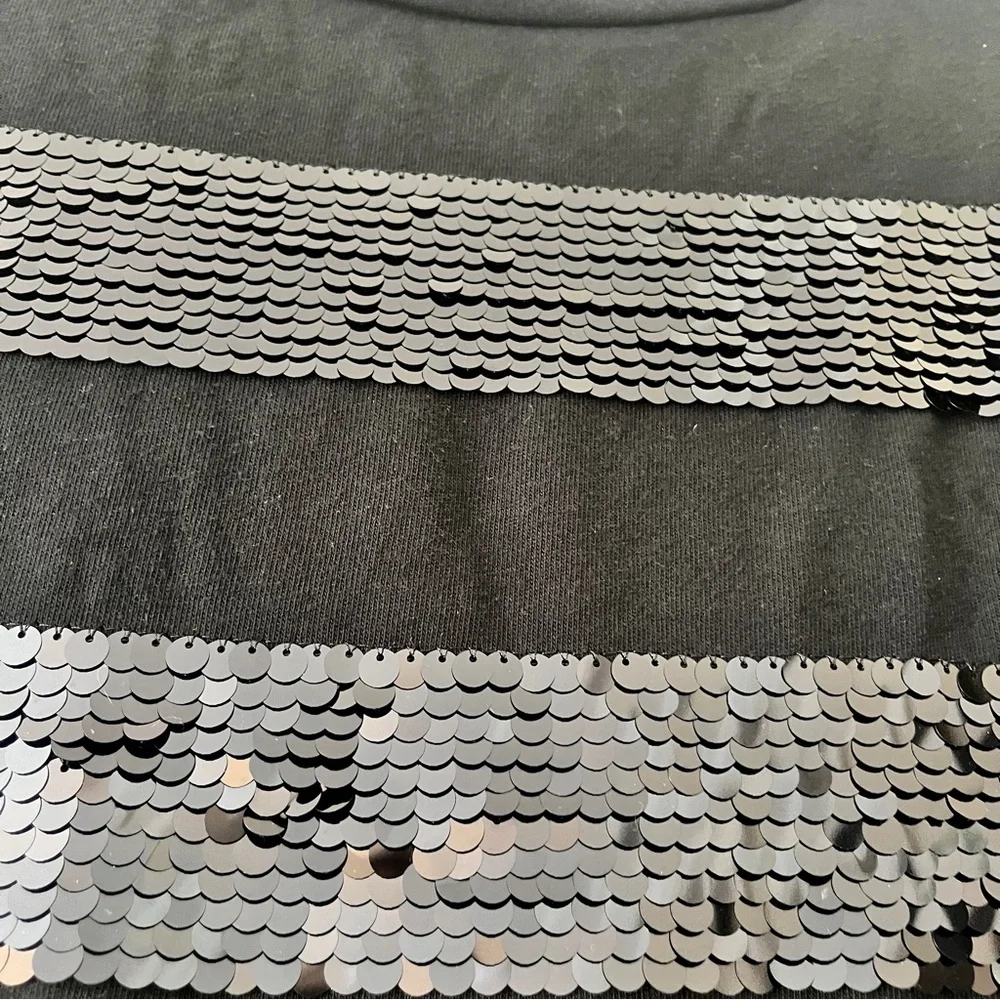 MaxMara Black Sequin Blouse with 3/4 Sleeves - Picture 7 of 9